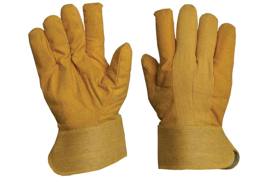 Working Gloves Made Of Coated Fabric With 7 CM Cuff.